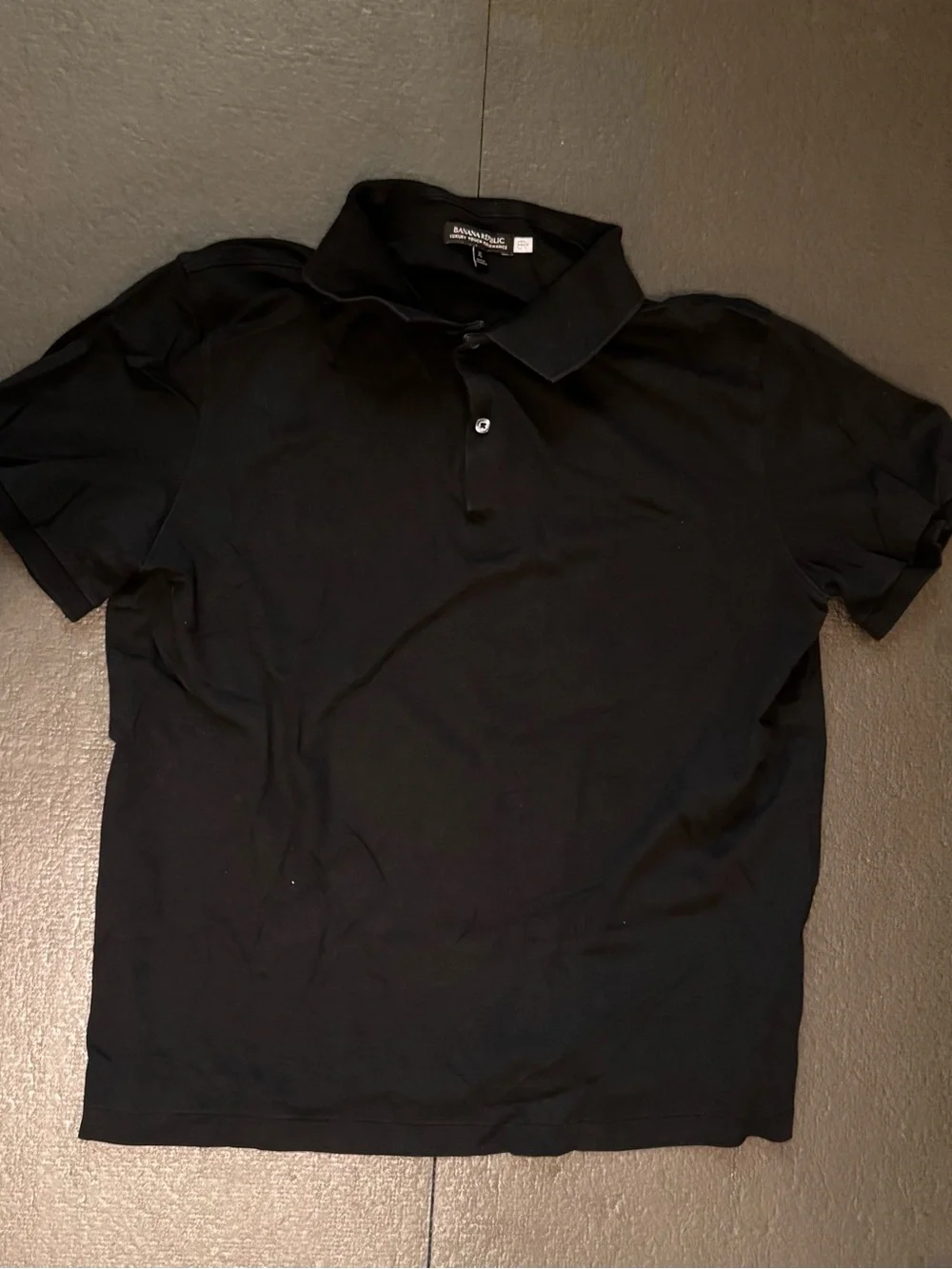 Banana Republic Luxury Touch Performance Black Polo Shirt - Men